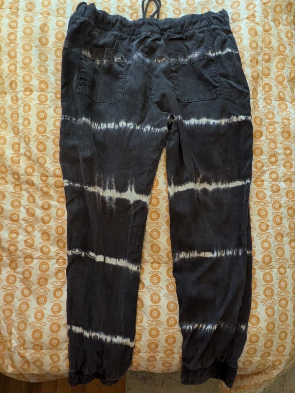 Anthropologie Black Tie-Dye Cloth And Stone Joggers Casual Pants